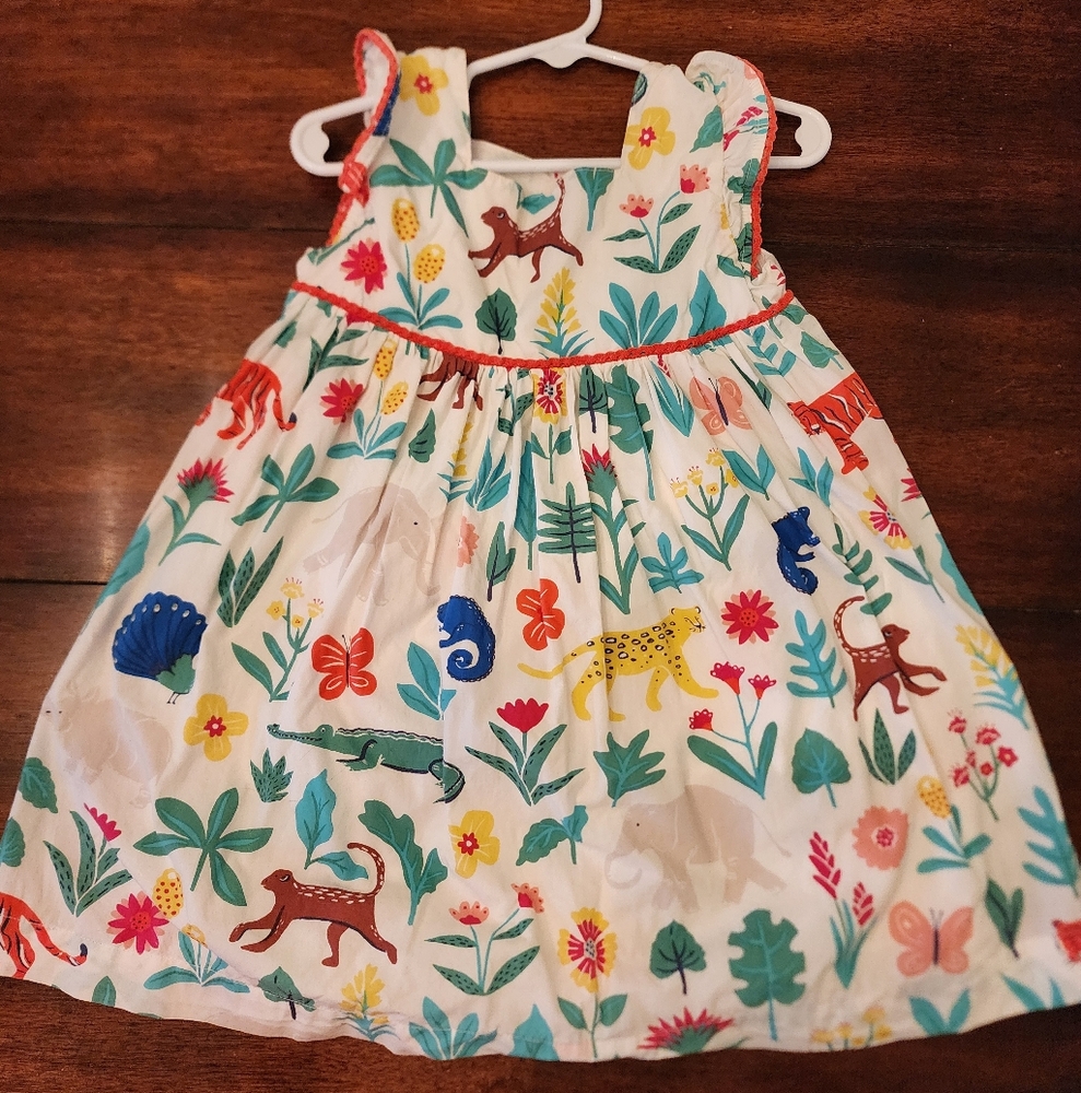 Mini Boden Animal Print Baby Dress